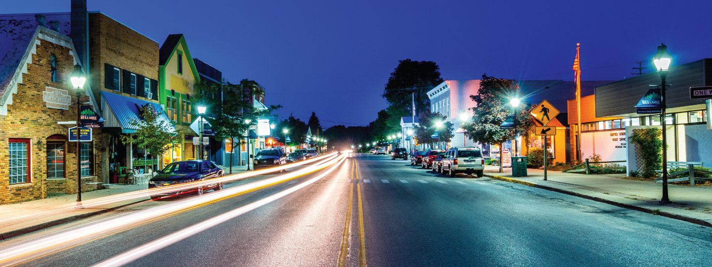 Downtown Bellaire at Night