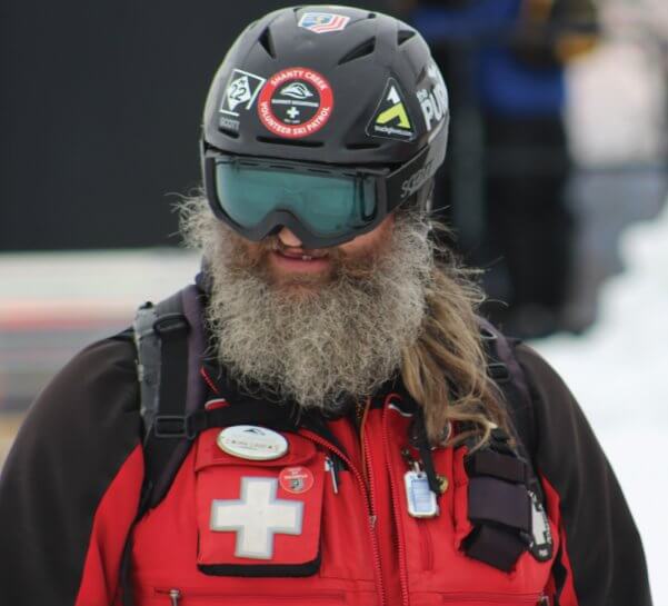 male ski patroler