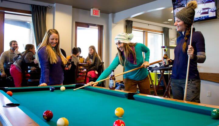 Playing Pool in the River Bistro