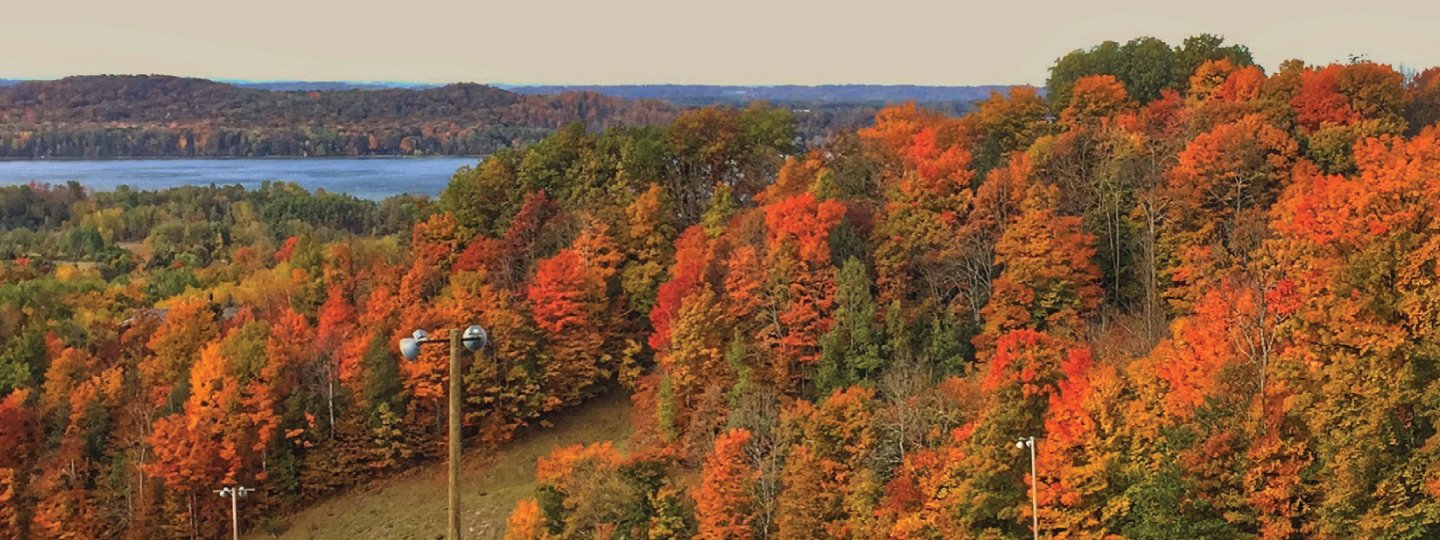 Fall colors from atop Summit Mountain at Shanty Creek