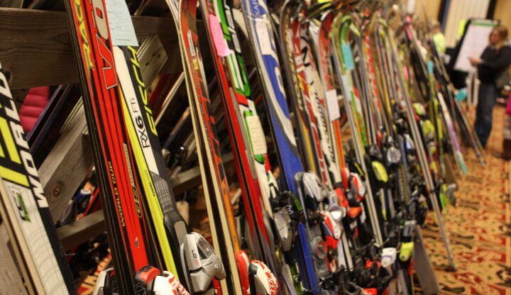 Plenty of gear available annually at the Antrim Ski Academy ski swap at Shanty Creek Resort