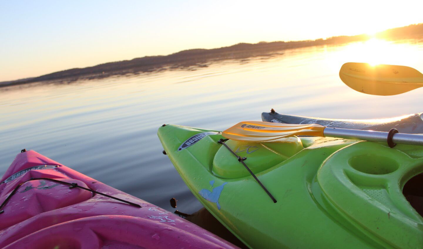 Kayaks on Lake Bellaire