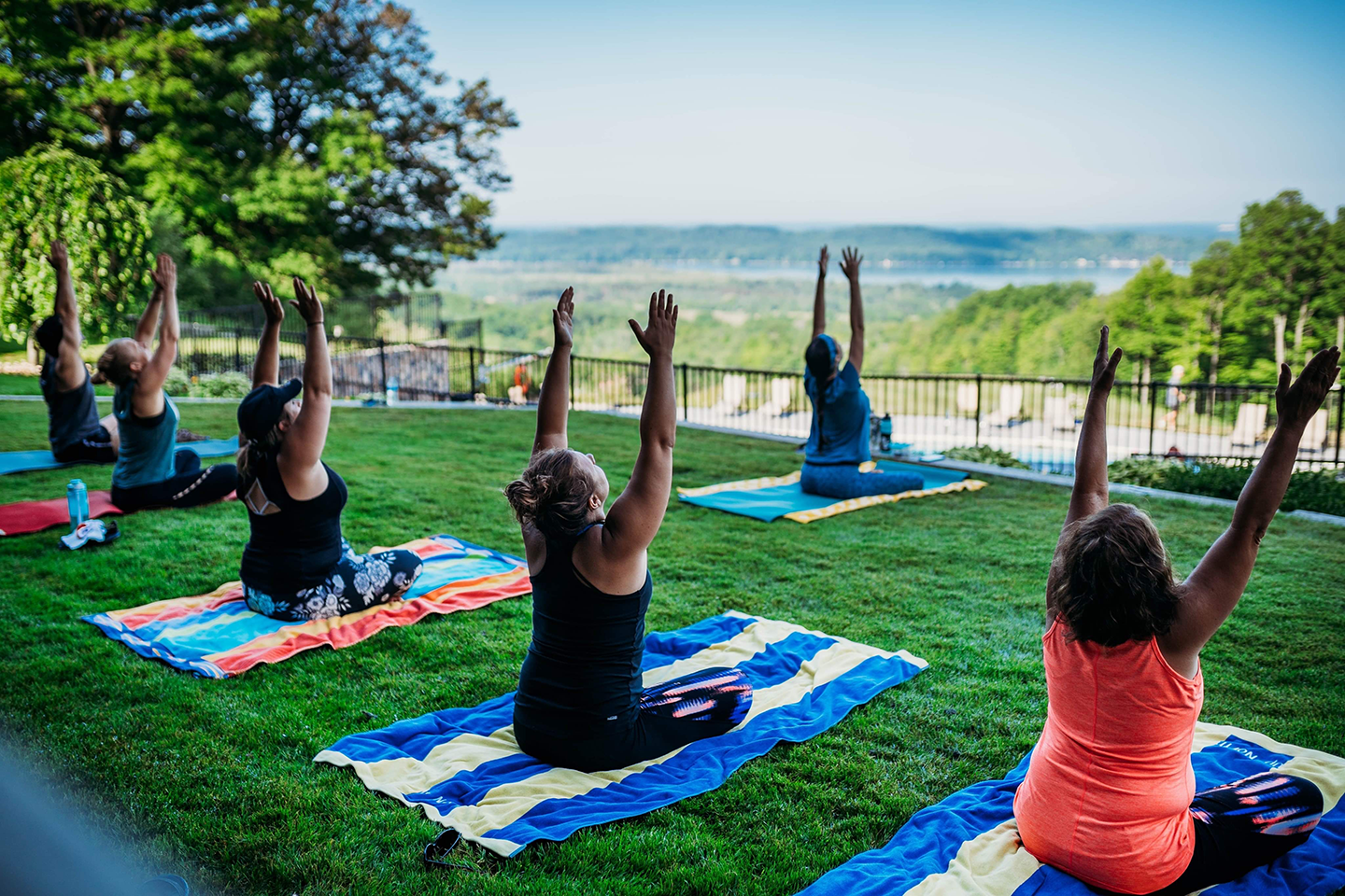 Yoga Overlooking Lake Bellaire