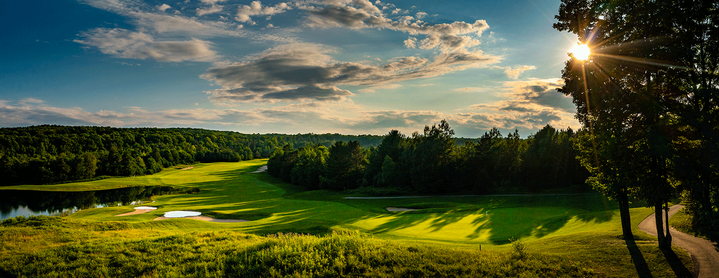 Hawk's Eye GC - Hole #2 Green and Fairway Aerial