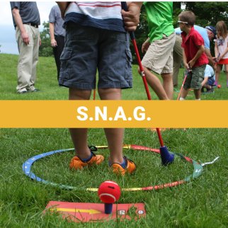 SNAG - Photo of Children's Feet near SNAG golf equipment