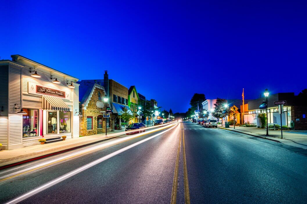 Downtown Bellaire at Night