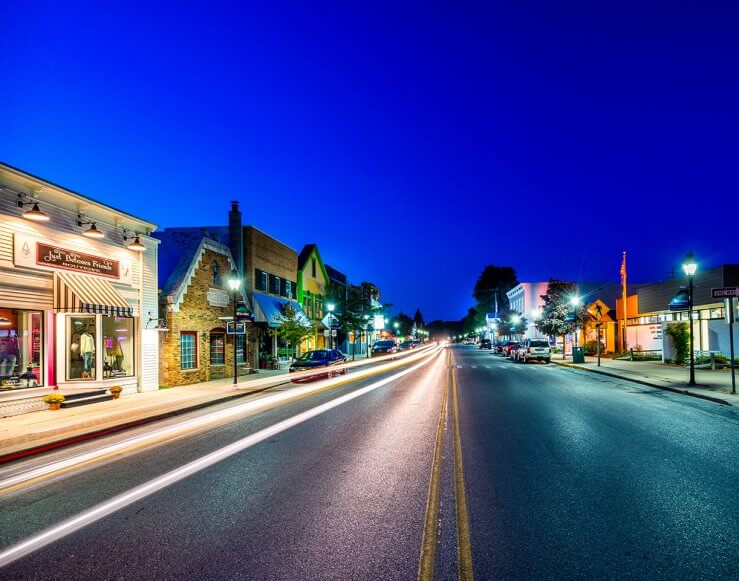 Downtown Bellaire at Night