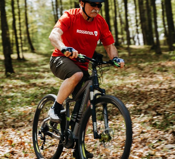 Man Riding Ebike at Shanty Creek