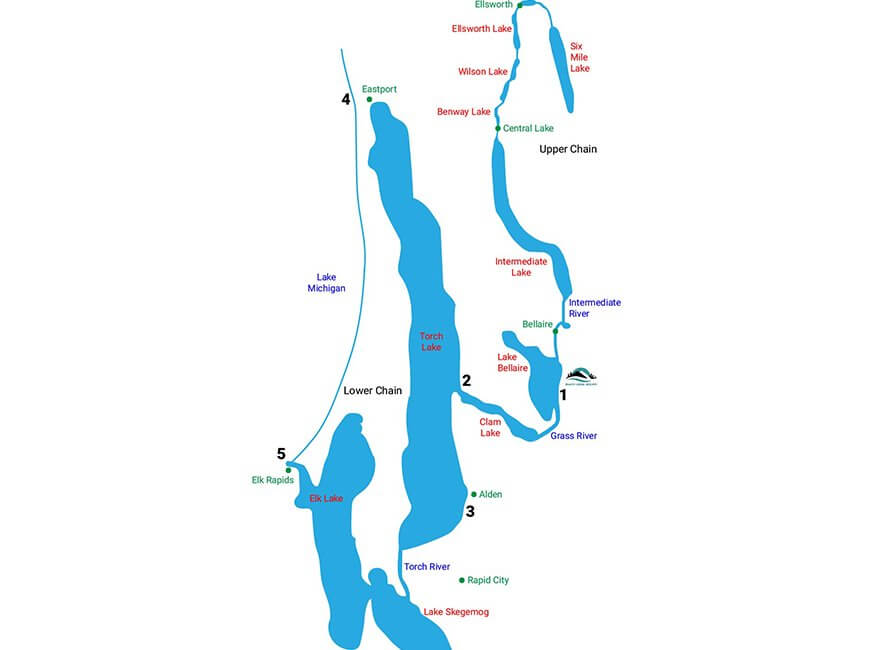 Map of the Chain of Lakes