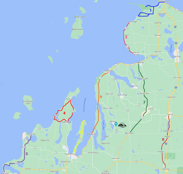 Michigan Colors drive map