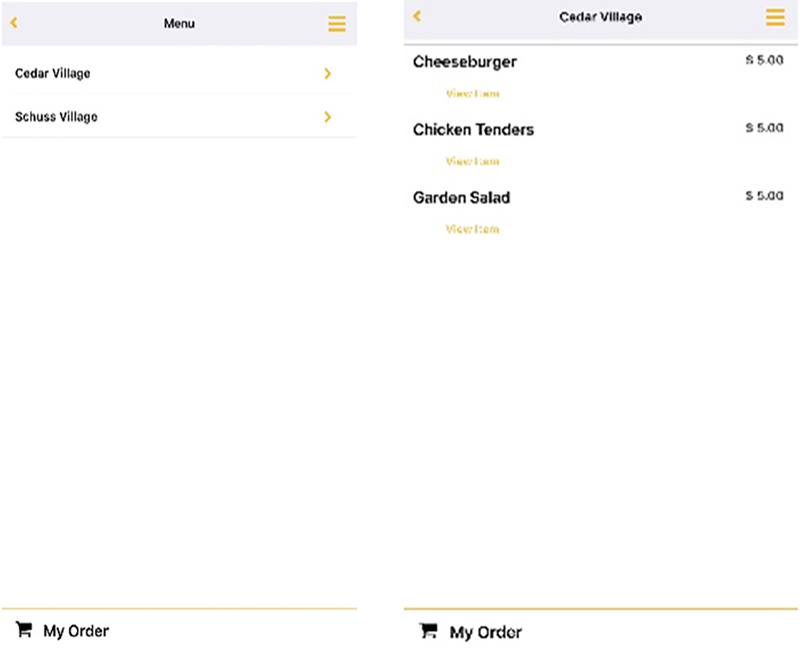 Employee Meal App Screenshots
