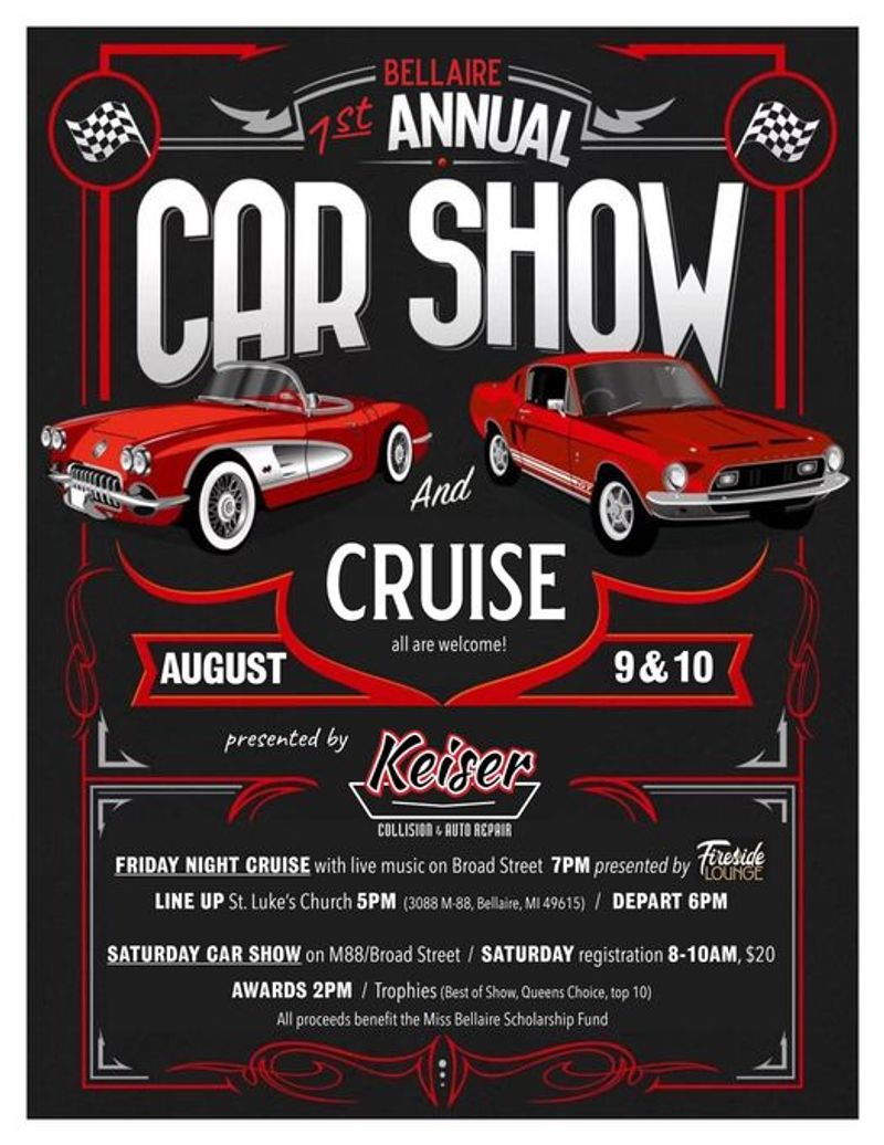 1st Annual Bellaire Car Show Flyer