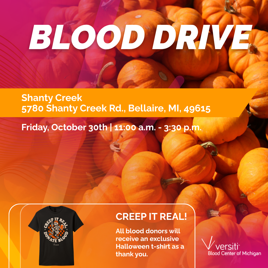 Versiti Blood Drive flyer for 10.30.2026