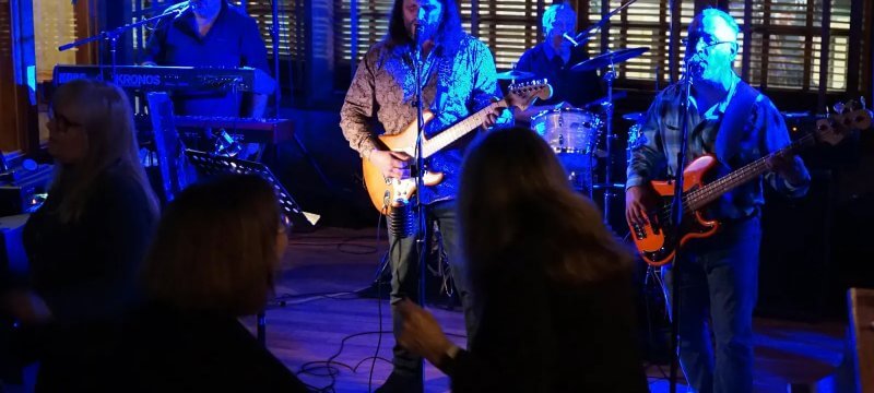 Image showing the On The Fly playing at one of their gigs